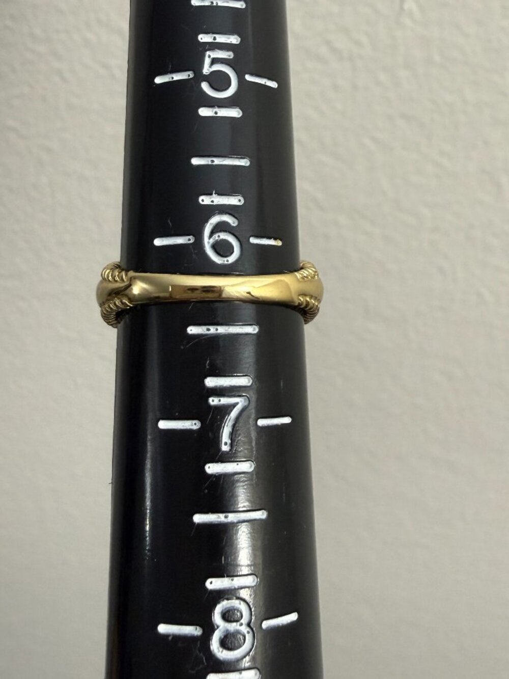 Authentic Carolyn Pollack Relios Solid Brass Domed Rope Edge Band Ring - Picture 15 of 16